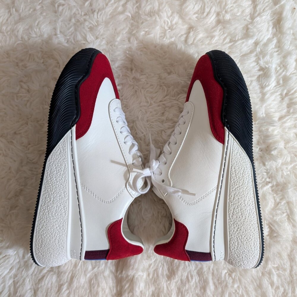 NWT Stella McCartney Leather Suede Sneakers (size 6, white, red)